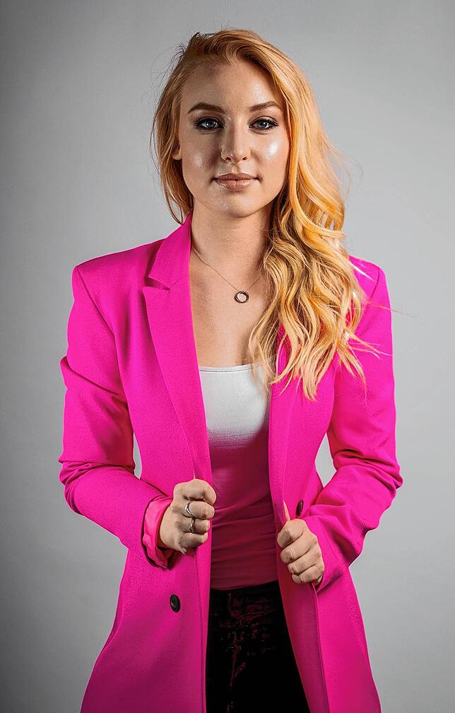 Annika Geiger setzte sich bei der Miss-Wahl für starke Frauen in der Tech-Branche ein.