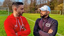 Alessandro Fiore Tapia (links) spielt mit dem TSV Singen gegen seinen Bruder Daniel, der für den ESV Südstern aufläuft.