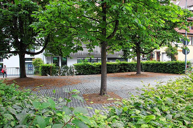 Ein schöner schattiger Platz für Biker, den die Motorradfahrer vorerst aber noch nicht benutzen dürfen.