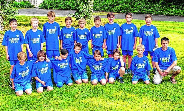 Schon damals im Dress des TSV Überlingen/Ried: Tim Brutscher (vorne, links) vor knapp sieben Jahren, als er noch in der E-Jugend des ...