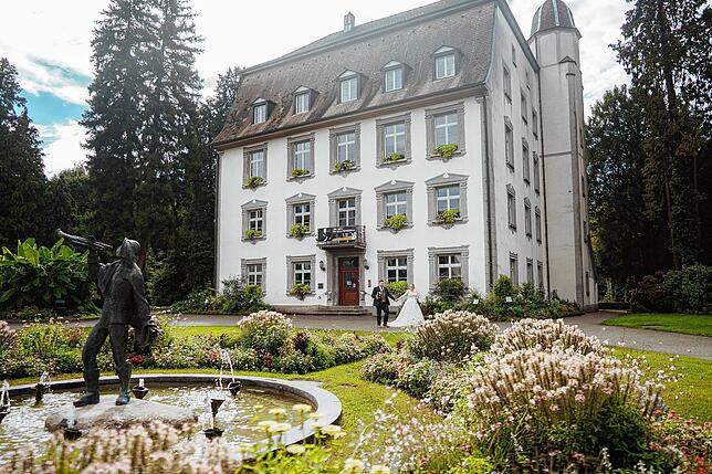 Romantik pur: Das Trompeterschloss im Bad Säckinger Schlosspark.