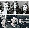 Die Band Dust and Bones, früher (Bild oben) und heute. Das Bild oben zeigt die Formation 1994 mit Chris Frère (Gitarre, von links), Rikk ...