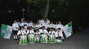 Der Fanfarenzug von der Narrenzunft Lindau am Bodensee freut sich darauf, im Narrenschopf mit seinem Auftritt die Stimmung zu rocken. ...