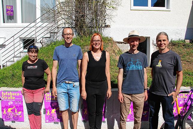 Ein Teil der Organisatoren (von links): Cornelia Kammerlander, Tobias Eiberle, Maria Maier, Jonas Hertel und Florian Riegger.