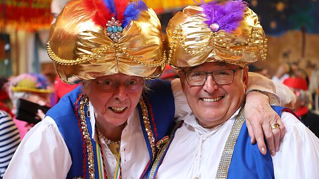 Male Vayhinger und Wolfgang Gerstenauer. Zwei Originale der Allmannsdorfer Quaker-Zunft. Der Frühschoppen ist ohne sie kaum vorstellbar.