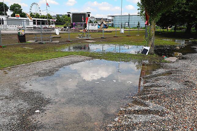 Bild 14: Hochwasser am Bodensee: Wasserstand vor Konstanz erneut über fünf Metern