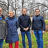 Auf dem CHI-Gelände rund um die Brigach (von links): Hans-Peter Wirbser von den Fürstenberg Fahrfreunden, Ulrike Steeb von GB Events, ...