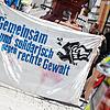 Auf der Marktstätte demonstrierten im Juli 2019 linke Aktivisten spontan gegen einen Infostand der Identitären Bewegung.