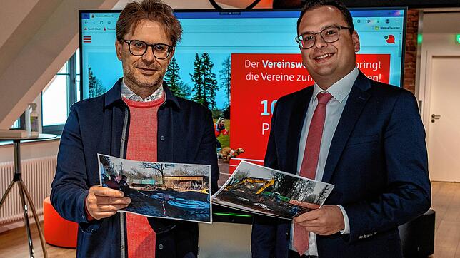 Der große Vereinswettbewerb 2022 von SÜDKURIER und Sparkasse Schwarzwald-Baar ist angelaufen Norbert Trippl (links) von der Redaktion VS ...
