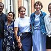 Beschäftigte in den städtischen Alten- und Pflegeheimen von Überlingen, von links: Collins Ama, Deepika Thapa, Agnesa Asllani, Yuliia ...