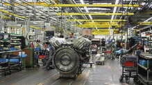 Blick in die Produktion des Motorenbauers RRPS in Friedrichshafen. Bild: Domjahn