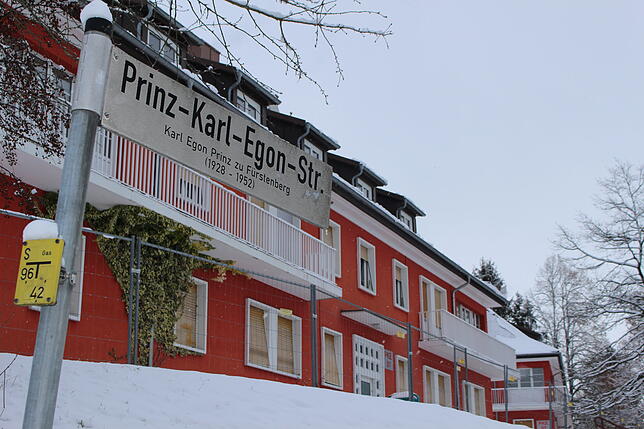 Diese zwei Häuser an der Prinz-Karl-Egon-Straße werden bald verkauft.