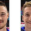 Dustin Strahlmeier (links) und Mirko Sacher trugen mehrere Jahre das Trikot der Wild Wings. Beide treffen in den nächsten Wochen je ...