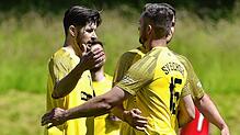 Historische Chance: Jonas Häussermann (links) und der SV Eichsel können die erfolgreichste Saison der Club-Geschichte mit dem Aufstieg ...