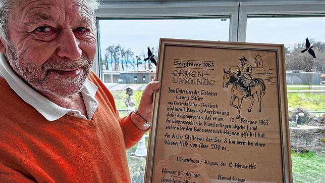 Roland Stärr ist der Sohn des legendären Bodenseereiter Georg Stärr. In seinem Haus in Fischbach bewahrt er allerlei Andenken auf, so ...