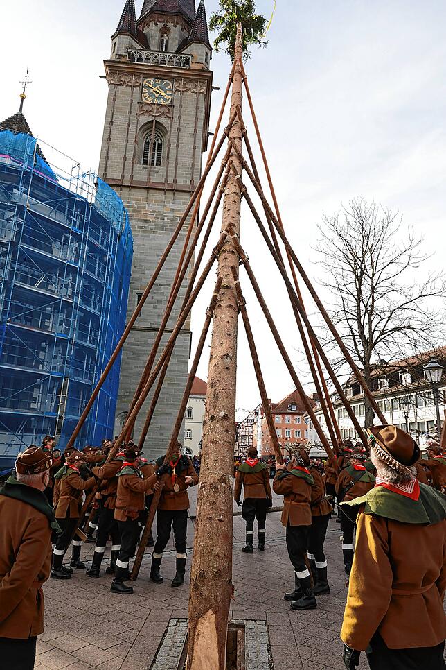 Bild 17: Bilder vom Narrenbaumstellen der Narrizella Ratoldi auf dem Marktplatz
