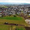 Blick auf das Baugebiet Hübschäcker am Ortsrand von Böhringen.