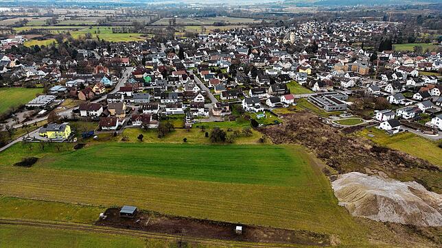 Blick auf das Baugebiet Hübschäcker am Ortsrand von Böhringen.