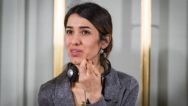 Preisträgerin des Friedensnobelpreises 2018, Nadia Murad, Menschenrechtsaktivistin aus dem Irak.
