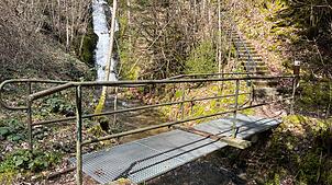 In keinem guten Zustand befindet sich aktuell der Franz-Göttler-Weg. Bei dieser Brücke müsste das Geländer saniert werden. Bilder: ...