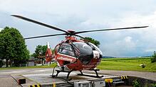&bdquo;Christoph 41&ldquo; in Abflugposition am Hangar in Leonberg: Auch der dort am Klinikum stationierte Rettungshubschrauber soll ...