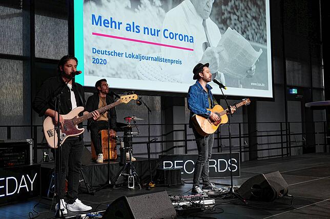 Beim Festakt zur Verleihung des Deutschen Lokaljournalistenpreises in Konstanz: Die Band Sameday Records aus Bad Säckingen.