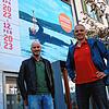 Alexander Hackel (links) und Thomas Späth freuen sich über das 250. Bestehen der Stadtkapelle und die vielen Auftritte in diesem Jahr. ...