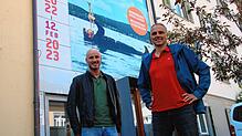 Alexander Hackel (links) und Thomas Späth freuen sich über das 250. Bestehen der Stadtkapelle und die vielen Auftritte in diesem Jahr. ...