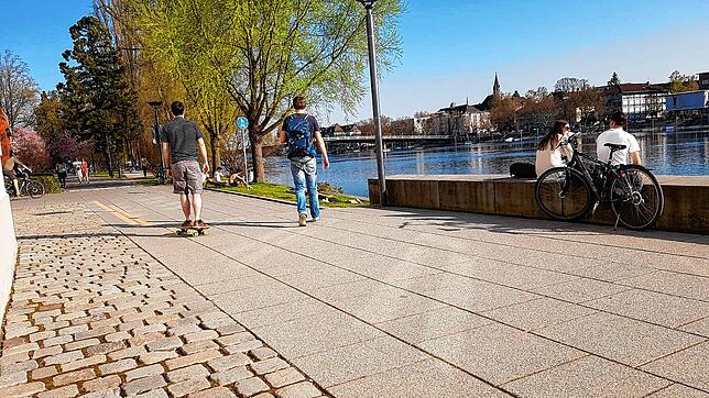 In der Woche vor Ostern, hier eine Aufnahme vom Nachmittag des 7. April, haben sich die Menschen in Konstanz laut Stadtverwaltung und ...