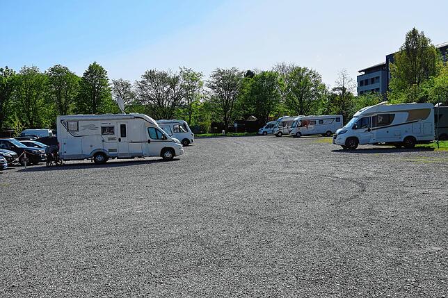 Auch der Parkplatz für die Wohnmobile auf dem Festplatz in Bad Säckingen wird mit dem Gebührensystem der Wemolo GmbH betrieben.