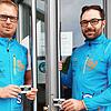 Patrick Ruda (links) und Stefan Feuerstein erläuterten die geplante Schließanlage mit verlängerten Öffnungszeiten im FGZ.