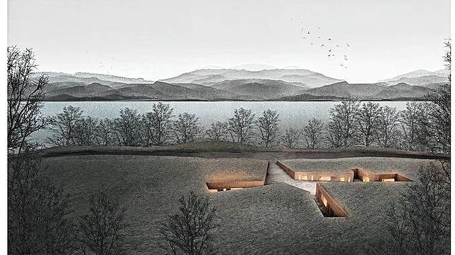 Die Visualisierung zeigt in einer Architektur-Typologie, wie sich die Planer das zukünftige Gebäude des Wasserwerks im Pfaffental bei ...