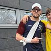Torhüter Nino Trost (links) und Tim Konrad, der beim Sieg in Bühlertal zwischen den Pfosten aushelfen musste