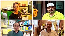 Vanessa Lehmann, Thomas Rahde (oben von links), Axel Beurer und Antonio Laudani (unten von links) äußern sich zu dem umstrittenen ...