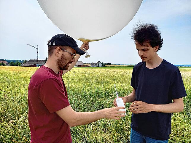 Hier wird die Radiosonde angebracht.
