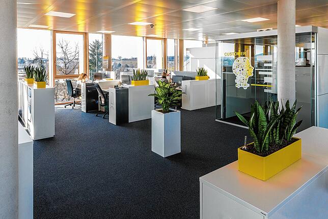 Die Büroräume sind verwaist: Aktuell arbeiten bei der J. Wagner GmbH in Markdorf etwa 85 Prozent der Mitarbeiter von zu Hause aus.