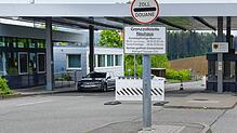 Der Grenzübergang Neuhaus bei Blumberg. Bis hierhin soll die B27 bald gesperrt werden.