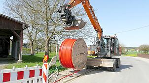 Die größte Summe – etwa 5 Millionen Euro – investiert die Gemeinde Sauldorf dieses Jahr in den Breitbandausbau. Im Bild sind Arbeiten am ...