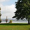 Das Strandbad in Moos ist für Besucher wieder zugänglich. Einschränkungen wegen der Corona-Pandemie gelten aber immer noch.