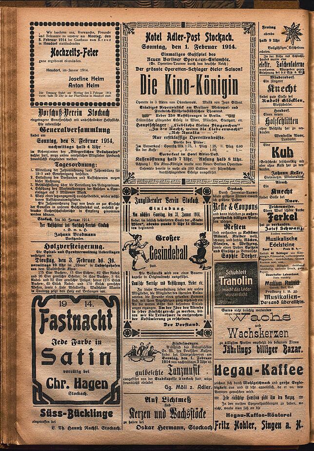 Bild 15: So sahen Zeitungsseiten im Jahr 1921 und den Jahrzehnten davor aus