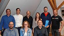 Die Vorstandschaft: (von links, sitzend) Marc Roth, Lea Münzer und Marcel Mämpel, stehend Stefan Staiger, Steffen Wälde, Hans Joachim ...