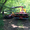 Der Besitzer dieses Autos lies sein Auto trotz Lautsprecheransagen im Naturschutzgebiet stehen, daher wurde es abgeschleppt. Bild: ...