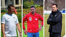 Trainer Stefan Pröhl (rechts) und der SV Geisingen sind trotz Patzern weiter an der Spitze. Doch der FC Pfaffenweiler um Björn ...