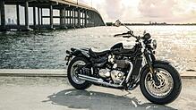 Retrobikes wie diese Bonneville Speedmaster sind ein Schwerpunkt bei der Motorradwelt Bodensee in Friedrichshafen.