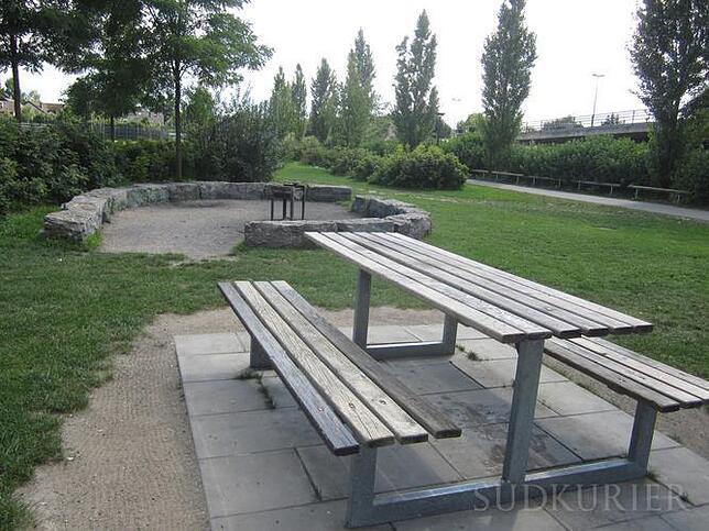 Der Grillplatz an der Schänzle-Brücke.