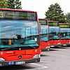 Der Rote Arnold, hier stehen die Fahrzeuge auf dem Stadtwerkehof.