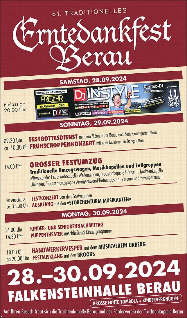 Bild 1: Erntedankfest Berau: Ein Fest mit viel Musik und langer Geschichte