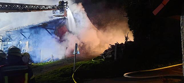 Bild 7: Großeinsatz beim Brand in Dettighofen – das sind Bilder