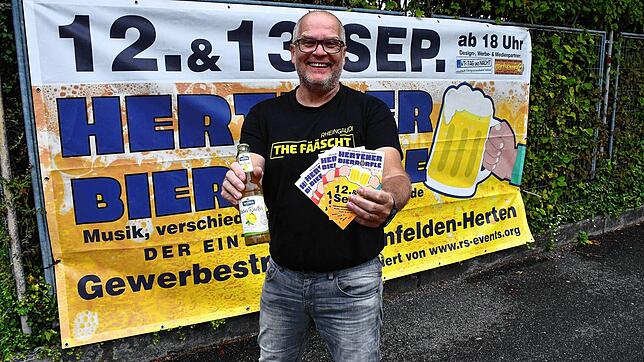 Frank Räuber von der Agentur RS Events freut sich schon auf das Bierdörfle. Das Fest soll künftig im zweijährigen Rhythmus veranstaltet ...