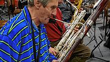 Ein Teil der Stadtmusik Bad Säckingen bei einer Probe für ihr Gloria-Konzert am Sonntag, 19. Januar. Bild: Michael Gottstein